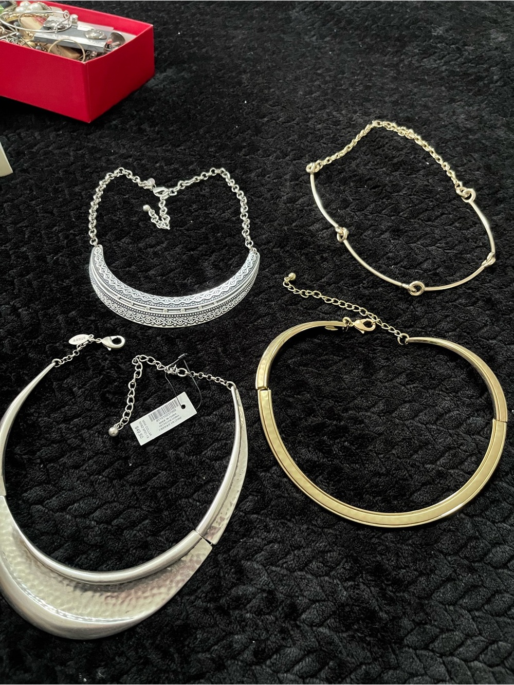 Chico's Gold and Silver Collar Necklace Set